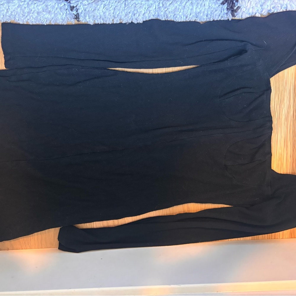 Princess Polly Ribbed Black Top